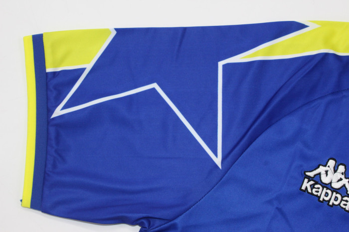 Retro Jersey 1996-1997 Juventus ZIDANE 21 Away Blue Soccer Jersey Vintage Maillot de Foot
