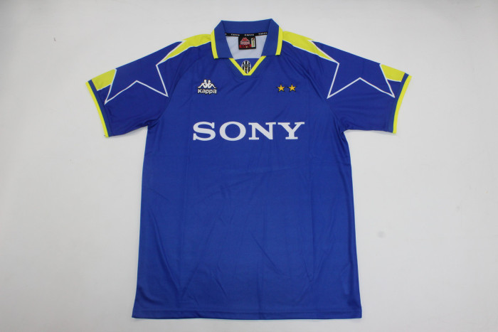 Retro Jersey 1996-1997 Juventus ZIDANE 21 Away Blue Soccer Jersey Vintage Maillot de Foot
