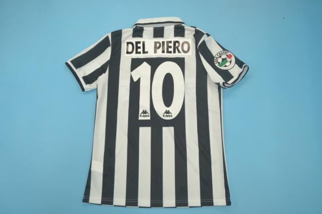 with Serie A Patch Retro Jersey 1996-1997 Juventus DEL PIERO 10 Home Soccer Jersey Vintage Football Shirt