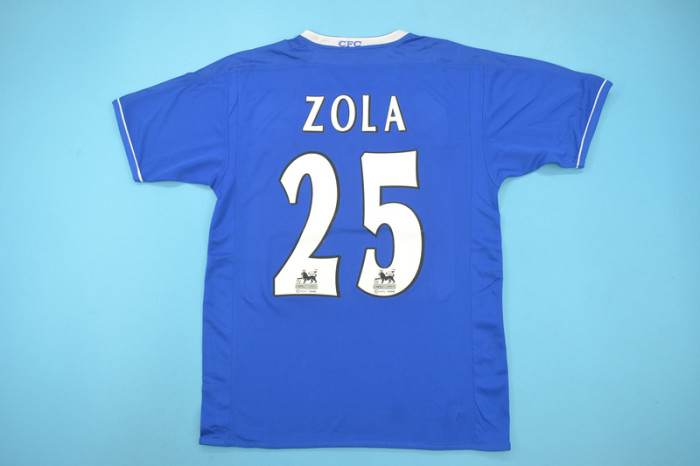 Retro Jersey 2003-2005 Chelsea ZOLA 25 Home Soccer Jersey Blue Vintage Football Shirt