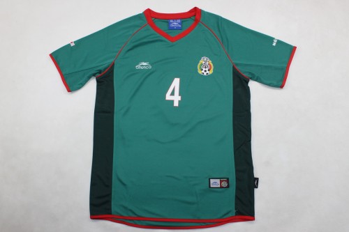 Retro Jersey 2002 Mexico R.MARQUEZ 4 Home Soccer Jersey Vintage Football Shirt