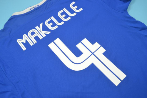 with UCL Patch Retro Jersey 2003-2005 Chelsea MAKELELE 4 Home Soccer Jersey Blue Vintage Football Shirt