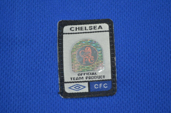 with EPL Patch Retro Jersey 2003-2005 Chelsea Home Soccer Jersey Blue Vintage Football Shirt