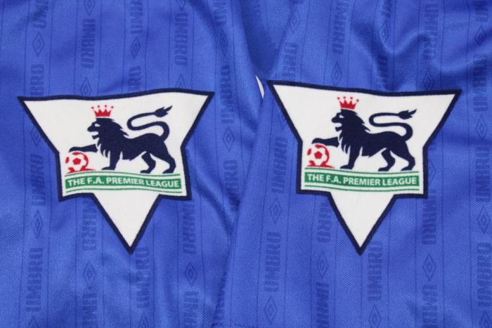 with EPL Patch Retro Jersey 1995-1997 Chelsea Home Soccer Jersey Vintage Football Shirt
