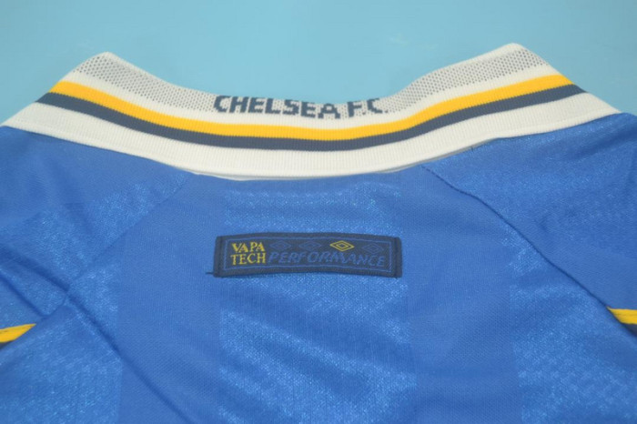 with EPL Patch Retro Jersey Chelsea 1997-1999 Home Blue Soccer Jersey Vintage Football Shirt