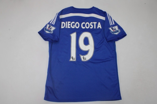 with EPL Patch Retro Jersey 2014-2015 Chelsea DIEGO COSTA 19 Home Soccer Jersey Vintage Football Shirt