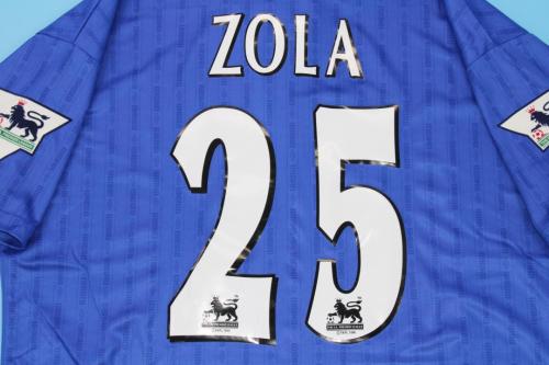 with EPL Patch Retro Jersey 1995-1997 Chelsea ZOLA 25 Home Soccer Jersey Vintage Football Shirt
