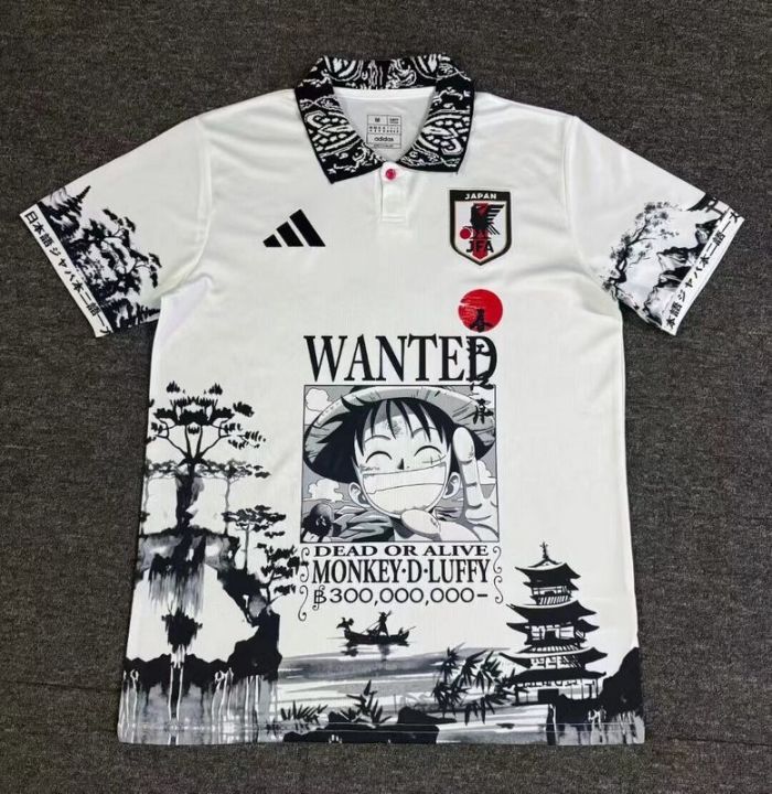 Fan Version Japan 2024 White/Black Comic Soccer Jersey Football Shirt