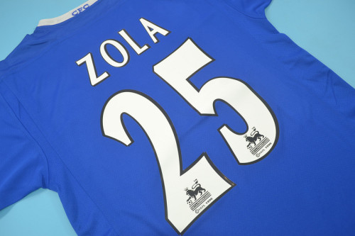Retro Jersey 2003-2005 Chelsea ZOLA 25 Home Soccer Jersey Blue Vintage Football Shirt