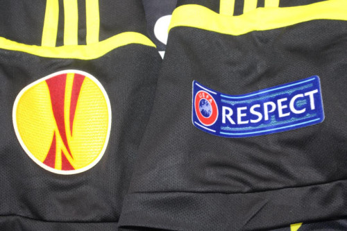 with Europa League Patch Retro Jersey 2012-2013 Chelsea Third Away Black Soccer Jersey Vintage Football Shirt