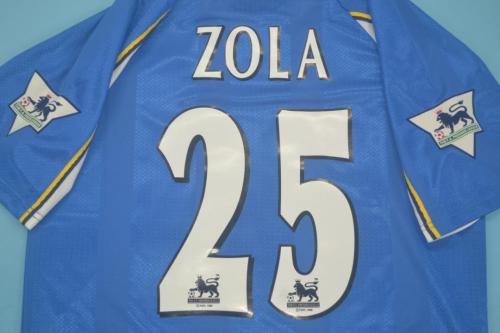 with EPL Patch Retro Jersey Chelsea 1997-1999 ZOLA 25 Home Blue Soccer Jersey Vintage Football Shirt