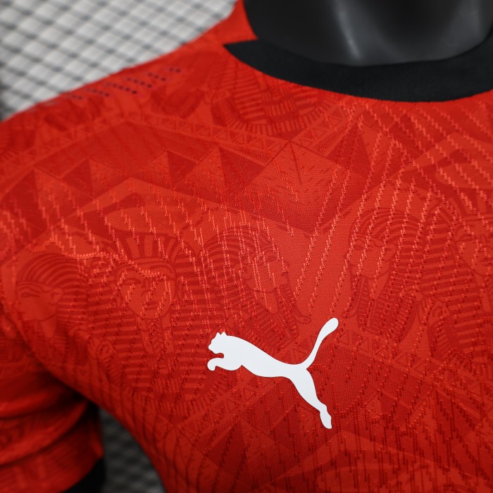 with Holes Player Version 2025 Egypt Home Soccer Jersey Football Shirt