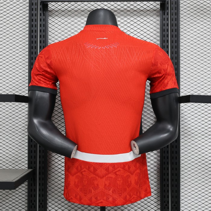 with Holes Player Version 2025 Egypt Home Soccer Jersey Football Shirt