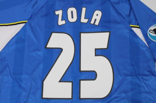 with Patch Retro Jersey Chelsea 1997-1999 ZOLA 25 Home Blue Soccer Jersey Vintage Football Shirt