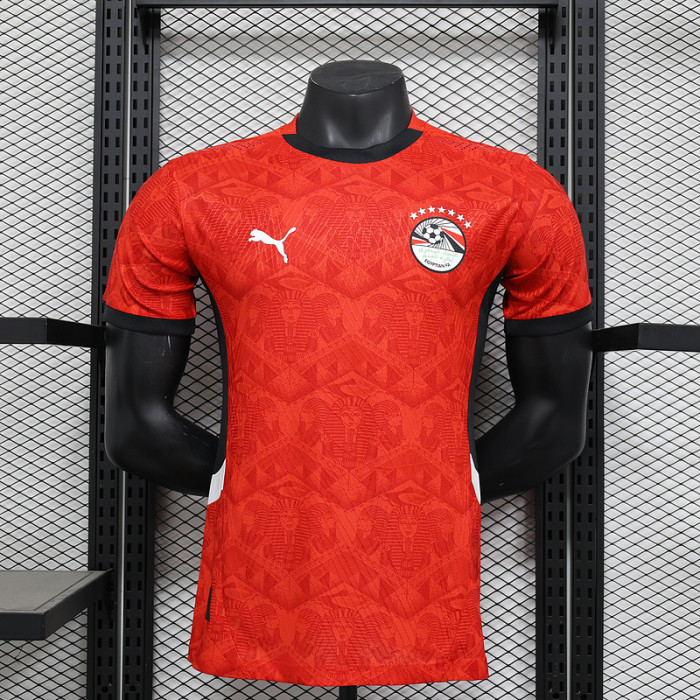 with Holes Player Version 2025 Egypt Home Soccer Jersey Football Shirt