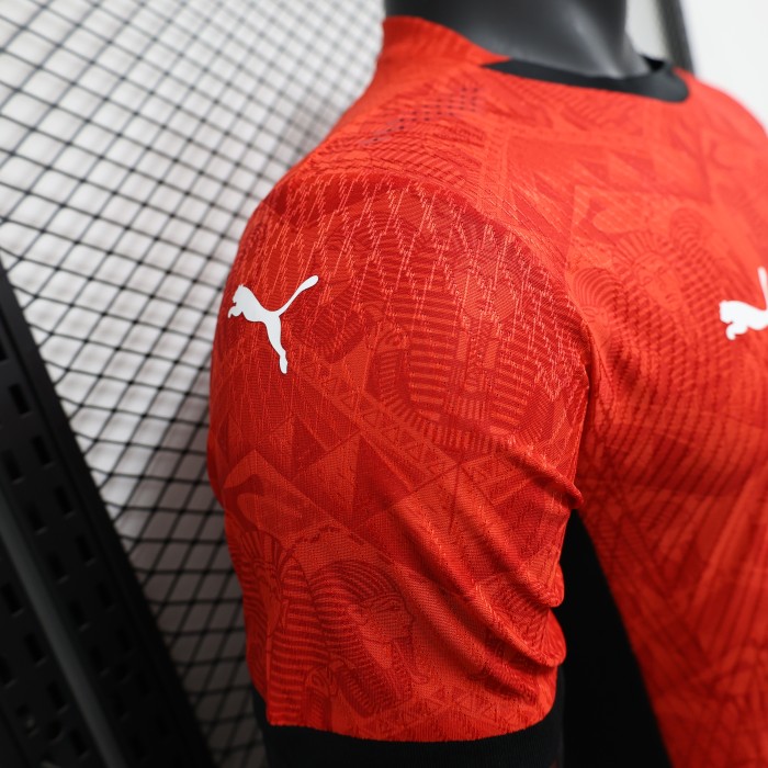 with Holes Player Version 2025 Egypt Home Soccer Jersey Football Shirt