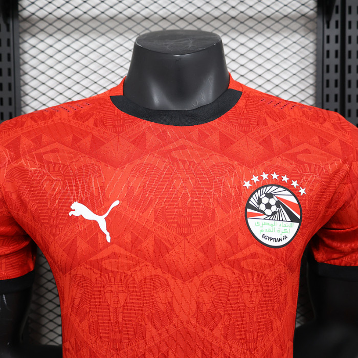 with Holes Player Version 2025 Egypt Home Soccer Jersey Football Shirt