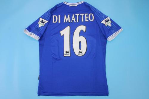 with EPL Patch Retro Jersey 1999-2000 Chelsea DI MATTEO 16 Home Soccer Jersey Vintage Football Shirt