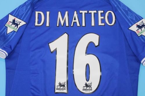 with EPL Patch Retro Jersey 1999-2000 Chelsea DI MATTEO 16 Home Soccer Jersey Vintage Football Shirt