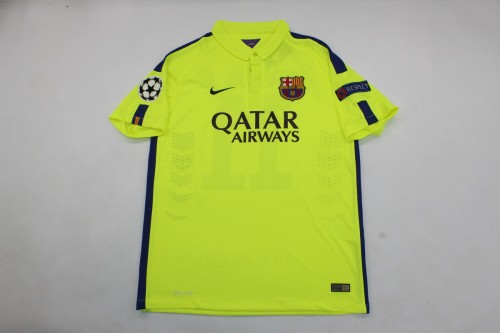 with UCL Patch Retro Jersey 2014-2015 Barcelona Third Away Soccer Jersey Vintage Football Shirt