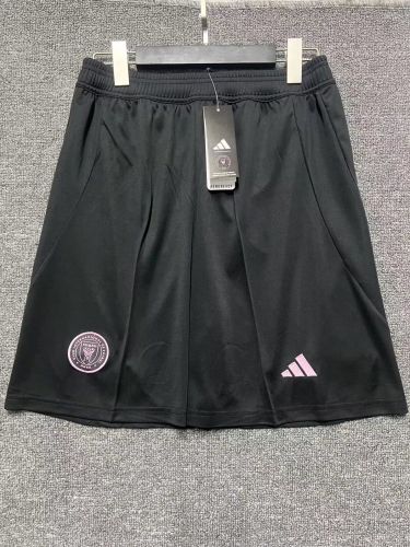 Fan Version Inter Miami 2025-2026 Away Black Soccer Shorts Football Shorts