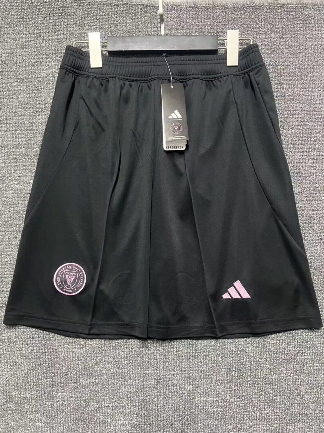 Fan Version Inter Miami 2025-2026 Away Black Soccer Shorts Football Shorts