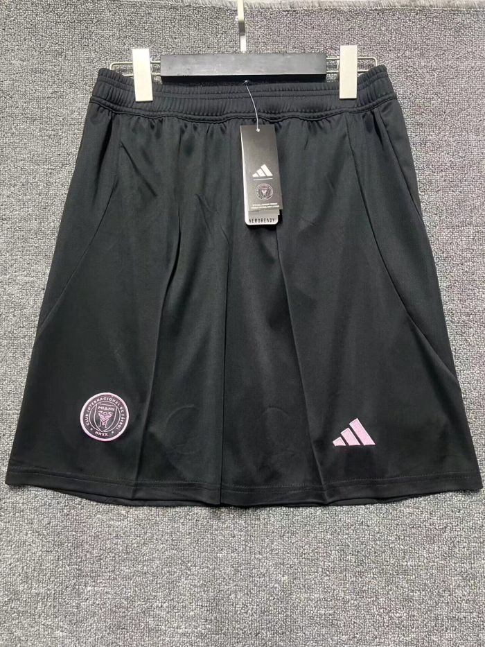 Fan Version Inter Miami 2025-2026 Away Black Soccer Shorts Football Shorts