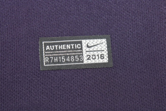 with Golden FIFA+UCL Patch Retro Jersey 2016-2017 Barcelona Away Purple Soccer Jersey Vintage Football Shirt