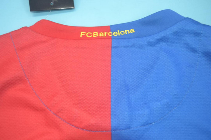 with Sponor Logo+LFP Patch Retro Jersey 2006-2007 Barcelona Home Soccer Jersey Vintage Football Shirt