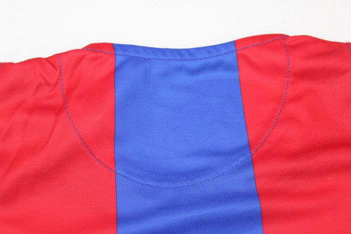 with Big LFP+TV 3 Patch Retro Jersey 2004-2005 Barcelona Home Soccer Jersey Vintage Football Shirt