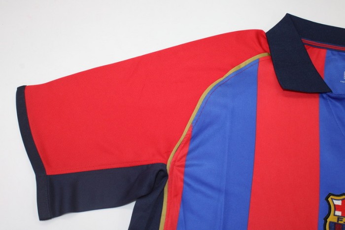 Retro Jersey 2001-2002 Barcelona Home Soccer Jersey Vintage Football Shirt