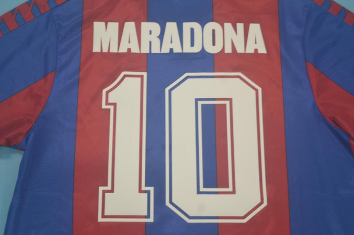 Retro Jersey 1982-1984 Barcelona MARADONA 10 Home Blue/Red Soccer Jersey Vintage Football Shirt