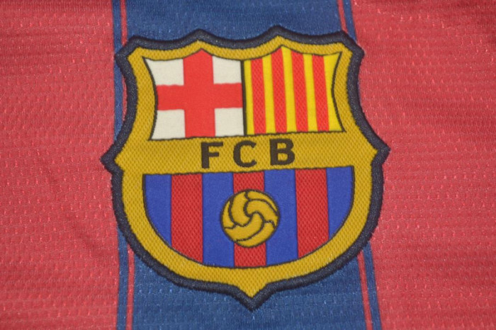 with LFP+Golden FIFA Patch Retro Jersey 2009-2010 Barcelona Home Soccer Jersey Vintage Football Shirt
