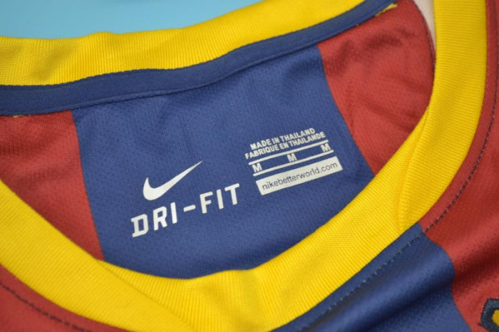 with LFP Patch Retro Jersey 2010-2011 Barcelona Home Soccer Jersey Vintage Football Shirt