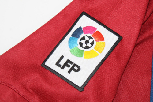 with Sponor Logo+LFP Patch Retro Jersey 2006-2007 Barcelona Home Soccer Jersey Vintage Football Shirt