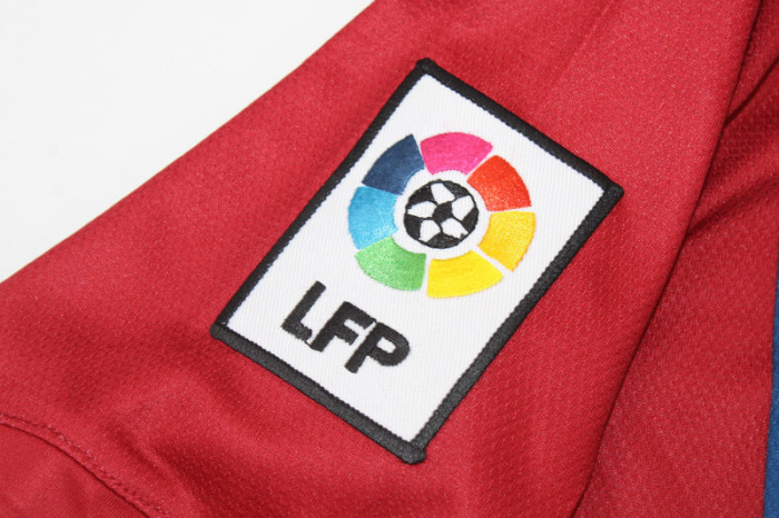 with Sponor Logo+LFP Patch Retro Jersey 2006-2007 Barcelona Home Soccer Jersey Vintage Football Shirt