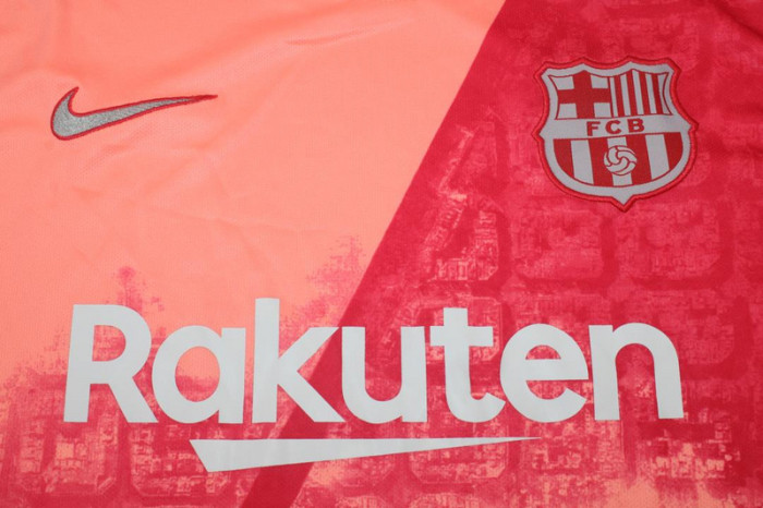 Retro Jersey 2018-2019 Barcelona Third Away Pink Soccer Jersey Vintage Football Shirt