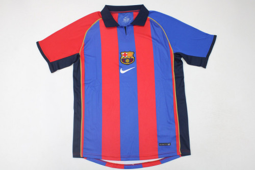 Retro Jersey 2001-2002 Barcelona Home Soccer Jersey Vintage Football Shirt