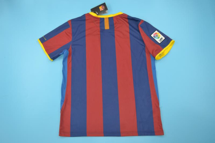 with LFP Patch Retro Jersey 2010-2011 Barcelona Home Soccer Jersey Vintage Football Shirt