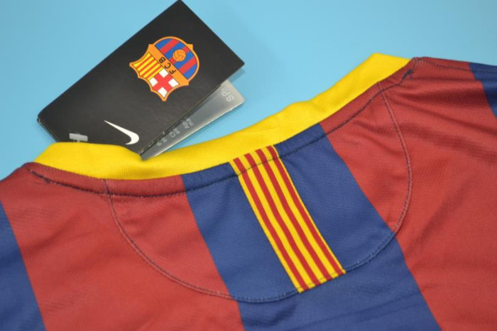 with LFP Patch Retro Jersey 2010-2011 Barcelona Home Soccer Jersey Vintage Football Shirt