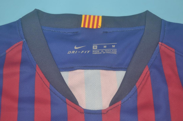 Retro Jersey 2018-2019 Barcelona Home Red/Blue Soccer Jersey Vintage Football Shirt
