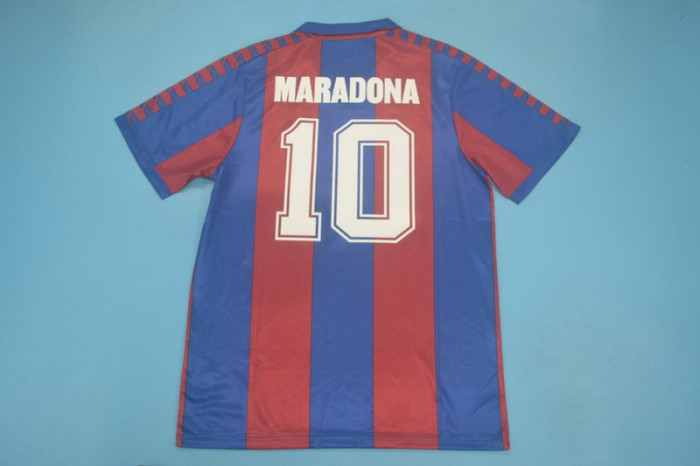 Retro Jersey 1982-1984 Barcelona MARADONA 10 Home Blue/Red Soccer Jersey Vintage Football Shirt