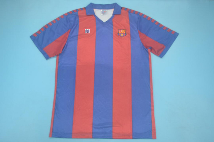 Retro Jersey 1982-1984 Barcelona 10 Home Blue/Red Soccer Jersey Vintage Football Shirt