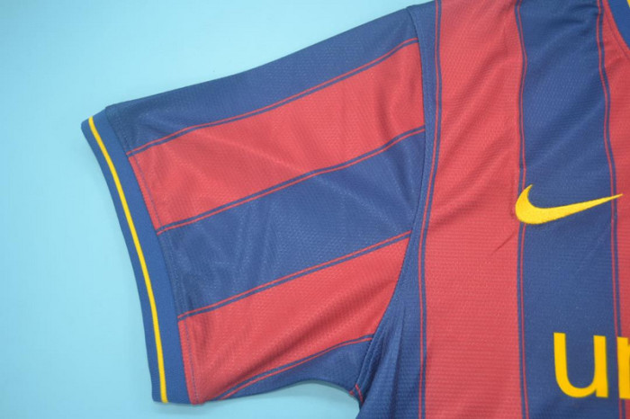 with LFP+Golden FIFA Patch Retro Jersey 2009-2010 Barcelona Home Soccer Jersey Vintage Football Shirt