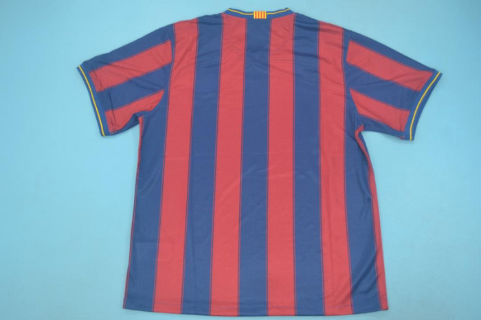with LFP+Golden FIFA Patch Retro Jersey 2009-2010 Barcelona Home Soccer Jersey Vintage Football Shirt