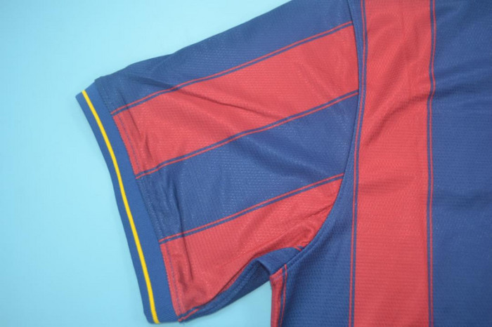 with LFP+Golden FIFA Patch Retro Jersey 2009-2010 Barcelona Home Soccer Jersey Vintage Football Shirt