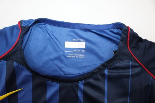Retro Jersey 2004-2005 Barcelona Away Dark Blue Soccer Jersey Vintage Football Shirt
