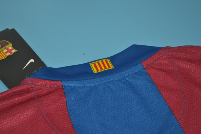 with LFP Patch Retro Jersey 2007-2008 Barcelona Home Soccer Jersey Vintage Football Shirt