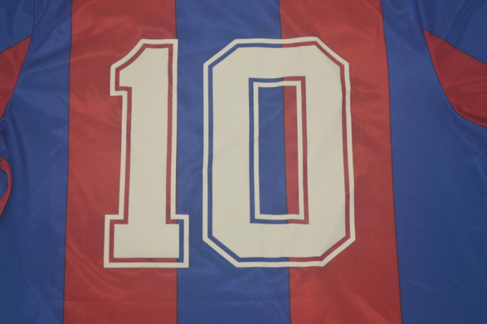 Retro Jersey 1982-1984 Barcelona 10 Home Blue/Red Soccer Jersey Vintage Football Shirt