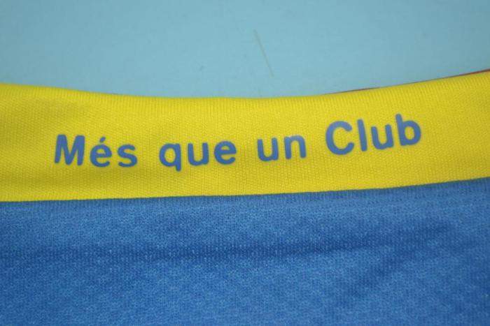 without Sponor Logo+LFP Patch Retro Jersey Long Sleeve 2006-2007 Barcelona Home Soccer Jersey Vintage Football Shirt